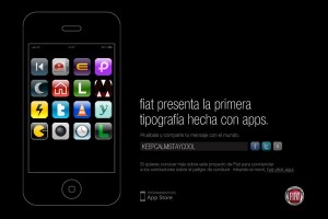 Leo Burnett y Fiat crean una tipografía realizada con iconos de aplicaciones desarrollo web  